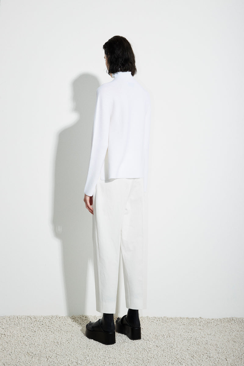 Puro Cropped Pleated Trousers With Belt